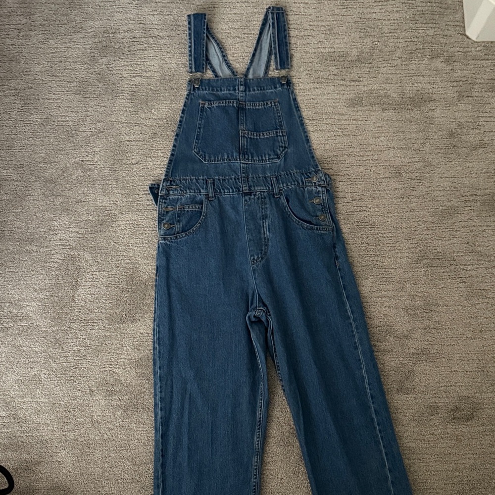 Free People Blue Denim Jeans Overalls